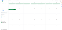 Просмотр события на месяц в Google Календаре