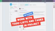 Work with todo-lists and tasks in project