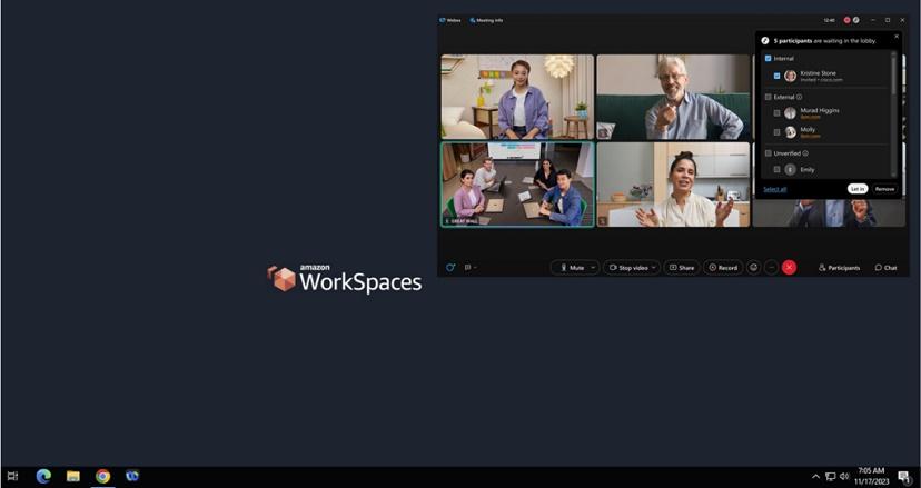 Разработчики Webex представили подключаемый модуль к Amazon WorkSpaces для улучшения качества звука и видео