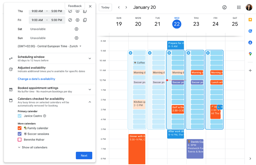Google позволит планировать встречи по информации из разных календарей