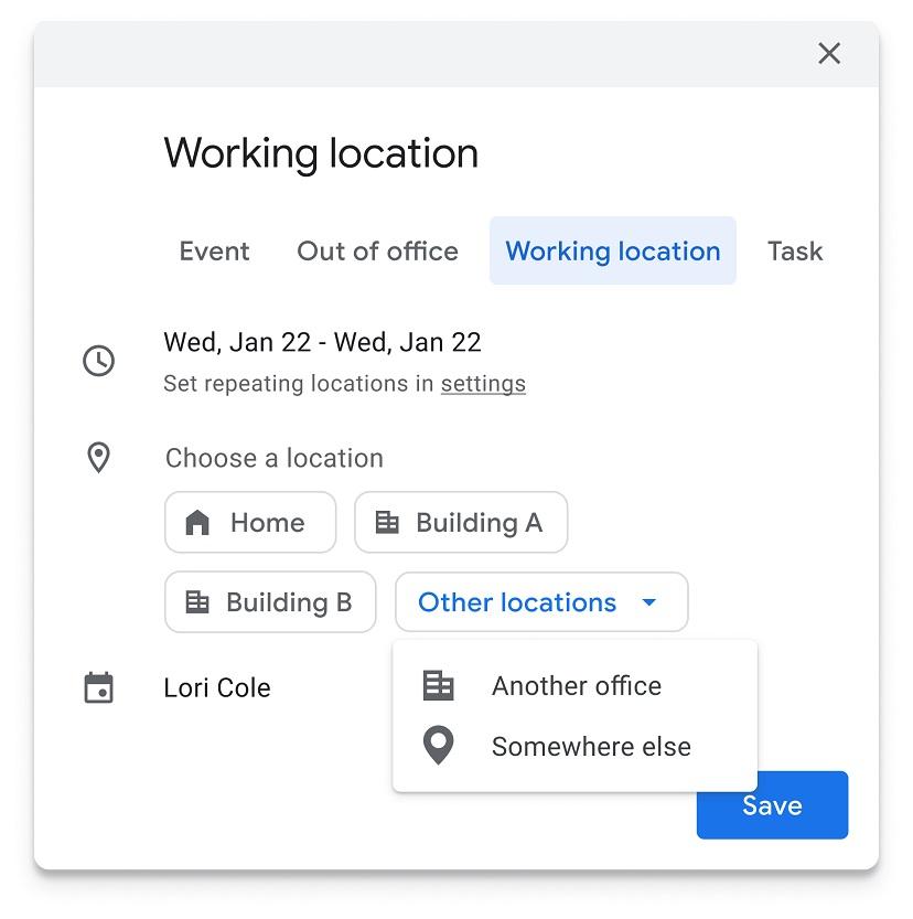 Календарь Google поможет подобрать рабочее место на основе местоположения