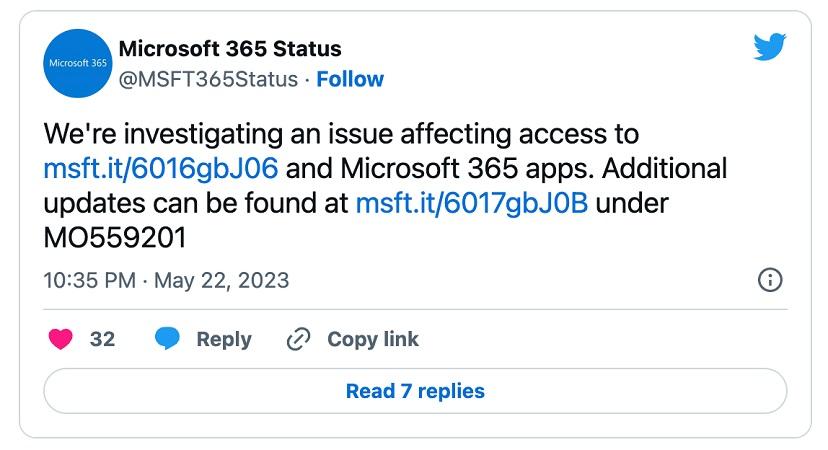 В Microsoft 365 устраняли глобальный сбой подключения